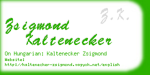 zsigmond kaltenecker business card